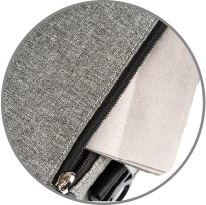 Small pocket including free cleaning cloth