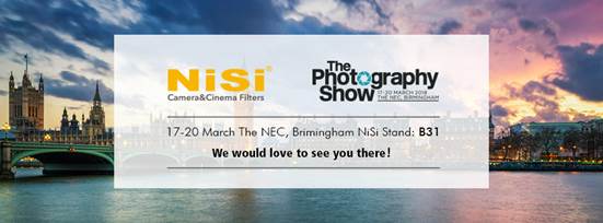 NiSi will be attending Photography show 2018