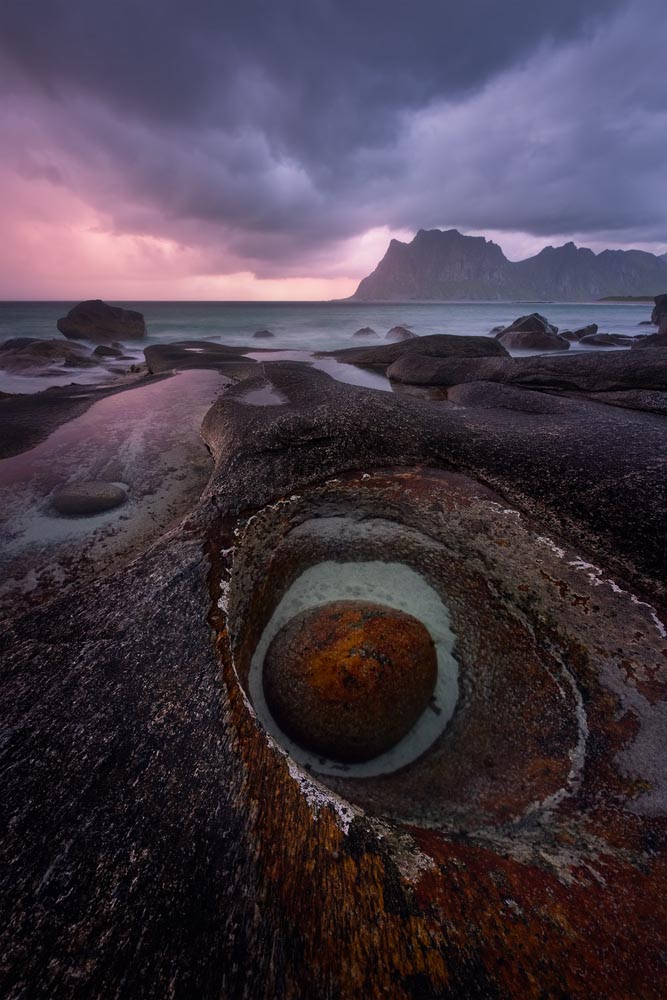 The Dragon’s Eye at Uttakleiv Taken in Lofoten Islands, Norway