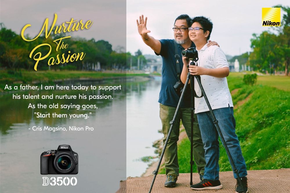 Chris and his son appear in Nikon's advertisement