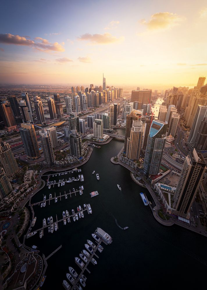 Dubai Marina Sunset Taken in the UAE With NiSi V6 + Landscape CPL