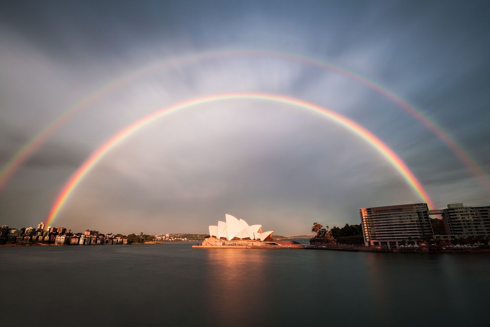 Double Rainbow Over the Sydney Opera House Taken in Sydney, Australia With NiSi ND (6 Stops)